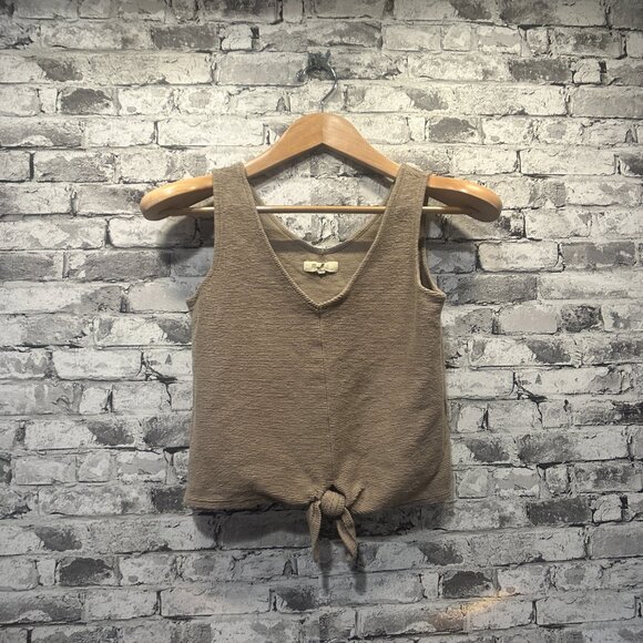 EUC Madewell Tan Crop Tank Top Size XS - Picture 1 of 10